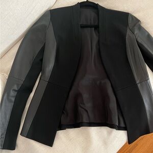 Black Leather jacket DKNY size 2-4
